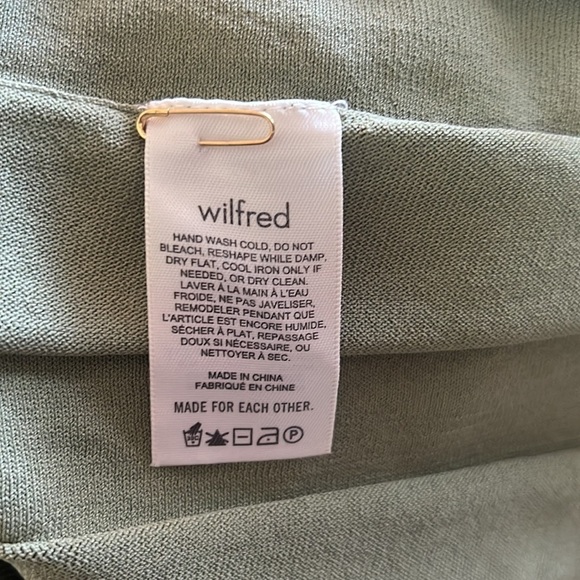 Aritzia Wilfred Sage Forest Seychelles Skirt Size S - Picture 10 of 15